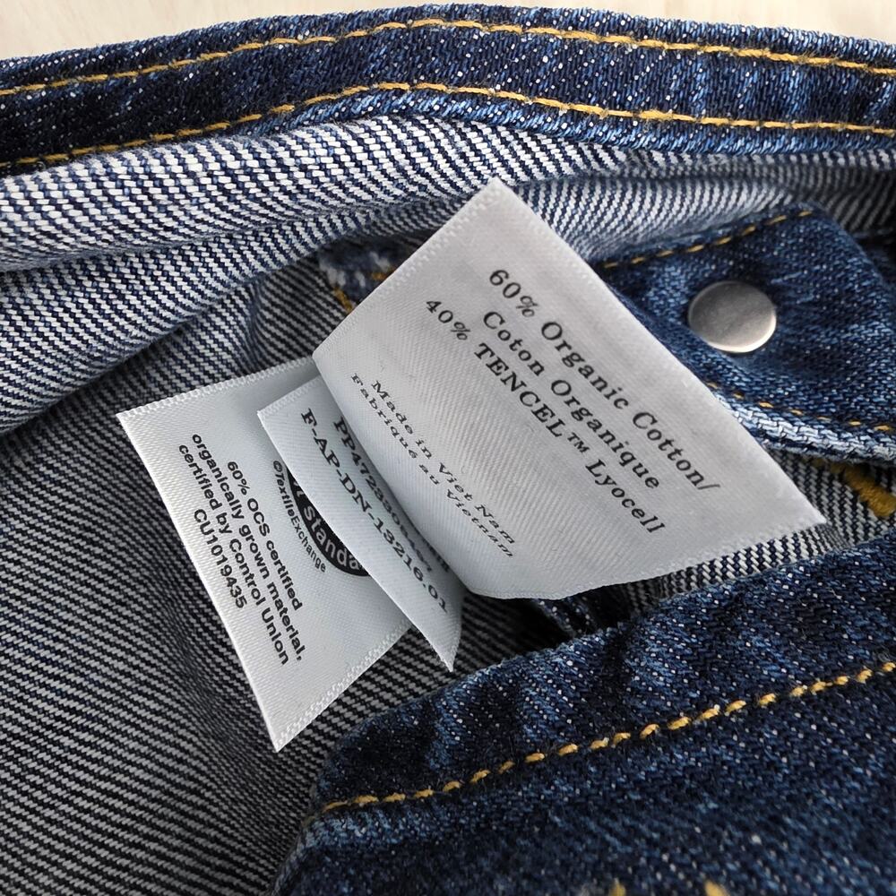 Everlane The Curve Denim Overall Barrel Leg Medium Blue Jumpsuit XS - Picture 12 of 12